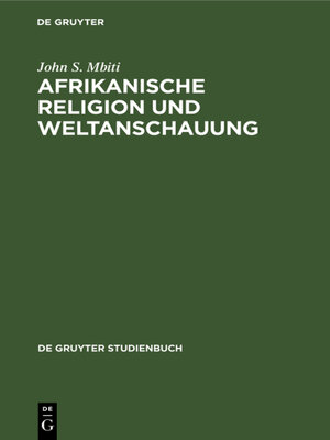 cover image of Afrikanische Religion und Weltanschauung